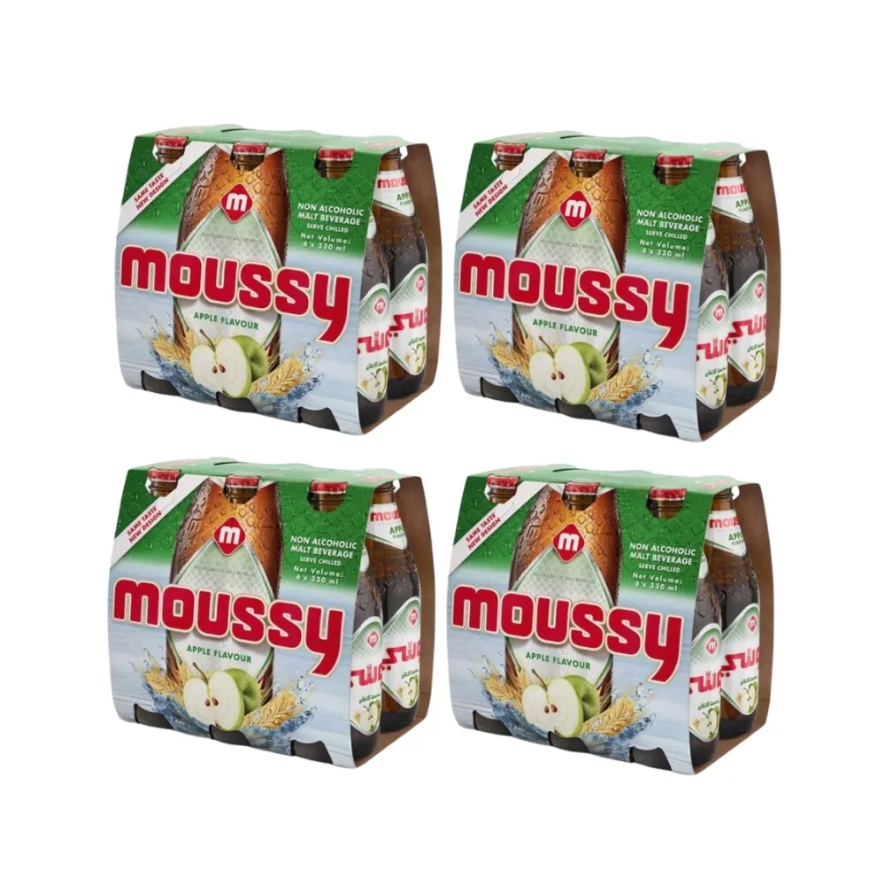 Moussy Non-Alcoholic Malt Drink (Glass Bottles) - Carton of 24