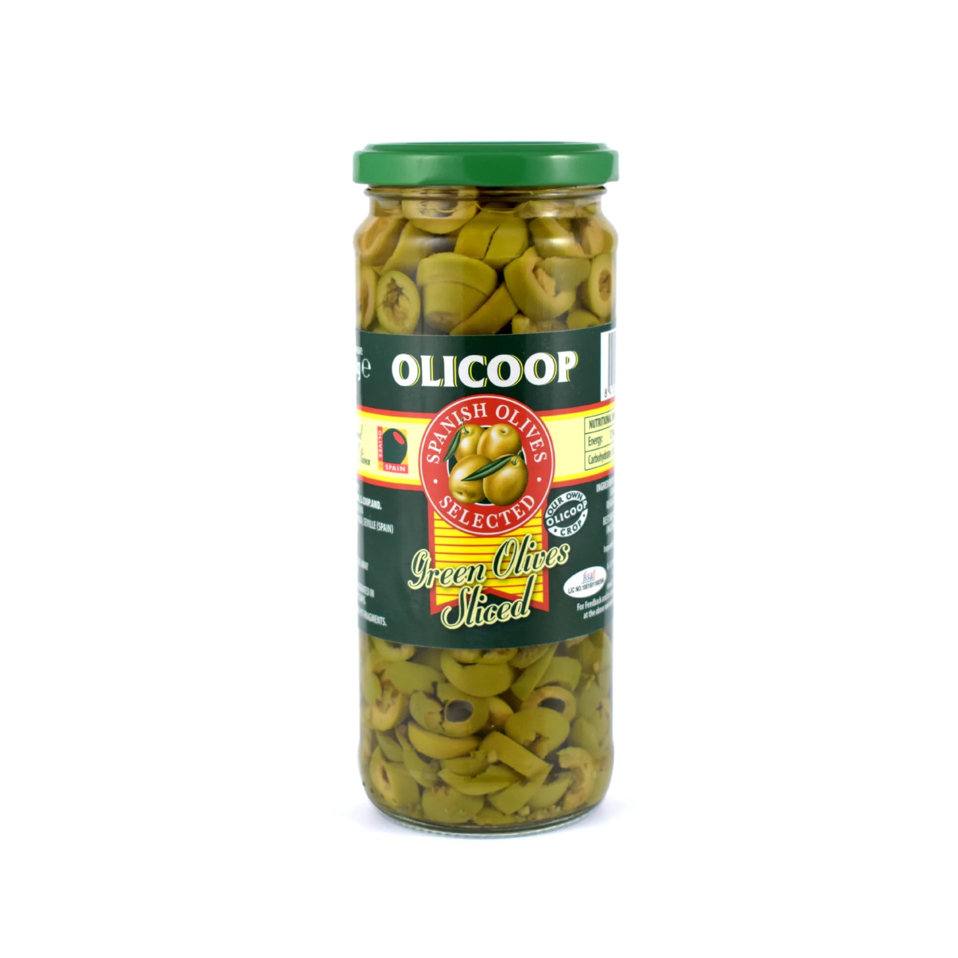 Olicoop Sliced Green Olives 10 x 936g